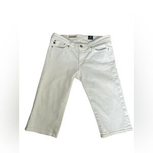 AG Adriano Goldschmied Ladies “The Malibu” Bermuda White Denim Shorts Size 27